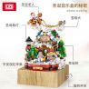 LOZ 1238 non  HỘP NHẠC NGÔI NHÀ GIÁNG SINH bộ đồ chơi xếp lắp ráp ghép mô hình Christmas 979 khối