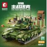 SEMBO 203145 non  XE TĂNG CHIẾN ĐẤU CHỦ LỰC 99B bộ đồ chơi xếp lắp ráp ghép mô hình Military Army 99B MAIN BATTLE TANK Quân Sự Bộ Đội 932 khối
