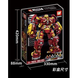 LY 76079 non  KẺ BÁO THÙ CÔNG LÝ bộ đồ chơi xếp lắp ráp ghép mô hình Marvel Super Heroes IRON HERO Siêu Anh Hùng Marvel 1852 khối