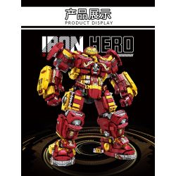 LY 76079 non  KẺ BÁO THÙ CÔNG LÝ bộ đồ chơi xếp lắp ráp ghép mô hình Marvel Super Heroes IRON HERO Siêu Anh Hùng Marvel 1852 khối