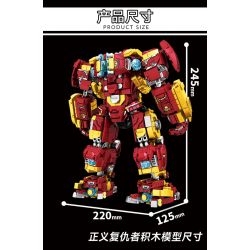 LY 76079 non  KẺ BÁO THÙ CÔNG LÝ bộ đồ chơi xếp lắp ráp ghép mô hình Marvel Super Heroes IRON HERO Siêu Anh Hùng Marvel 1852 khối