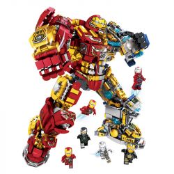 LY 76078 non  KẺ BÁO THÙ NGƯỜI MÁY bộ đồ chơi xếp lắp ráp ghép mô hình Marvel Super Heroes IRON HERO Siêu Anh Hùng Marvel 1876 khối