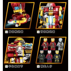 LY 76078 non  KẺ BÁO THÙ NGƯỜI MÁY bộ đồ chơi xếp lắp ráp ghép mô hình Marvel Super Heroes IRON HERO Siêu Anh Hùng Marvel 1876 khối