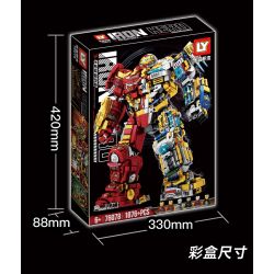 LY 76078 non  KẺ BÁO THÙ NGƯỜI MÁY bộ đồ chơi xếp lắp ráp ghép mô hình Marvel Super Heroes IRON HERO Siêu Anh Hùng Marvel 1876 khối
