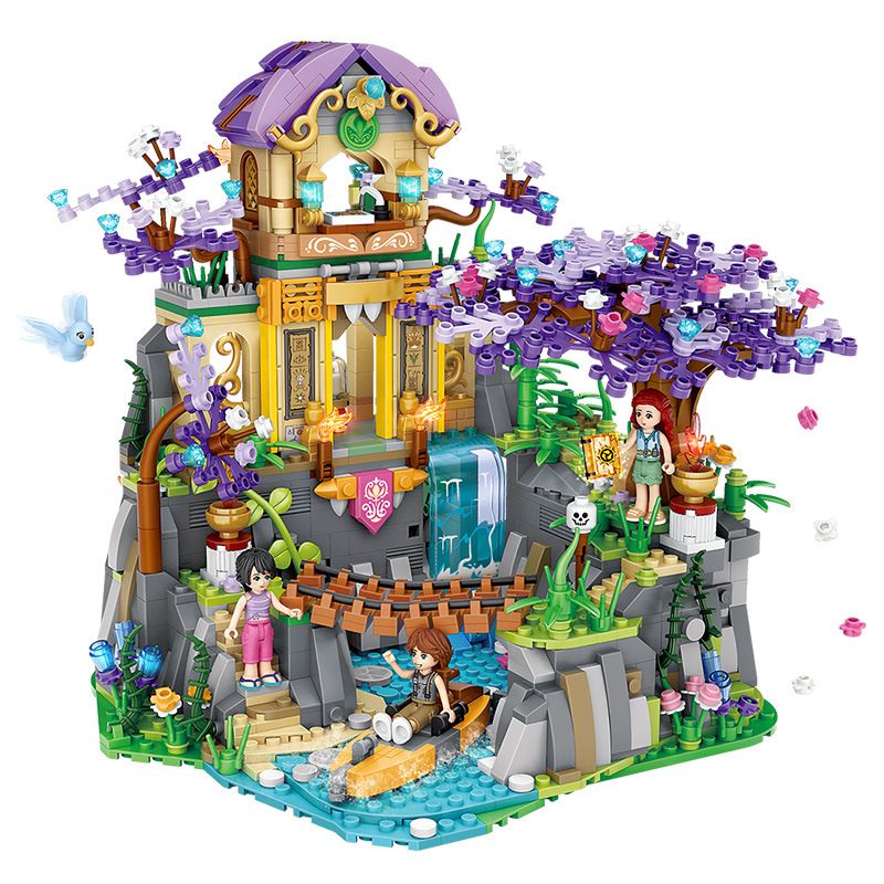 LOZ 1038 non  NGÔI ĐỀN BỊ MẤT bộ đồ chơi xếp lắp ráp ghép mô hình Girl Con Gái 1569 khối