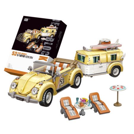 LOZ 1130 non  XE DU LỊCH tỷ lệ 1:18 bộ đồ chơi xếp lắp ráp ghép mô hình Creator Expert Chuyên Gia Sáng Tạo 2228 khối