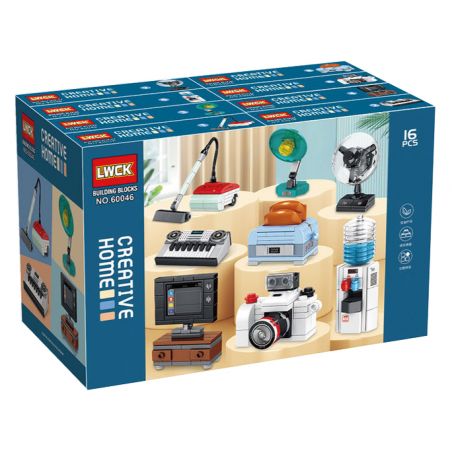LWCK 60046 non  SÁNG TẠO ĐỒ GIA DỤNG TẠI NHÀ 8 LOẠI bộ đồ chơi xếp lắp ráp ghép mô hình Creator CREATIVE HOME 389 khối