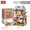 LOZ 1742 non  CỬA HÀNG GẠO PHỐ TÀU bộ đồ chơi xếp lắp ráp ghép mô hình Chinatown Khu Phố Tàu 501 khối