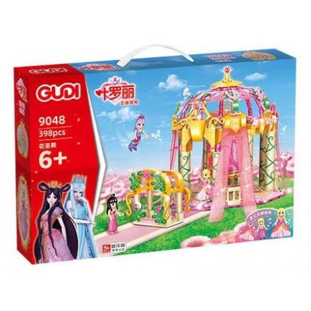 GUDI 9048 non  ĐỀN THỜ HOA bộ đồ chơi xếp lắp ráp ghép mô hình Yeloli 398 khối