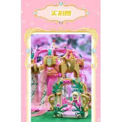 GUDI 9048 non  ĐỀN THỜ HOA bộ đồ chơi xếp lắp ráp ghép mô hình Yeloli 398 khối