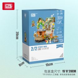 LOZ 1226 non  NGÔI NHÀ LÙN TRONG TRUYỆN CỔ TÍCH bộ đồ chơi xếp lắp ráp ghép mô hình DWARF HUT 704 khối
