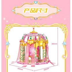 GUDI 9048 non  ĐỀN THỜ HOA bộ đồ chơi xếp lắp ráp ghép mô hình Yeloli 398 khối