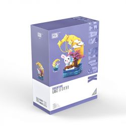 LOZ 1230 non  HỘP ĐỰNG BÚT THỎ MẶT TRĂNG bộ đồ chơi xếp lắp ráp ghép mô hình Creator Sáng Tạo 620 khối