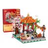 LOZ 1923 non  LỄ HỘI ĐÈN LỒNG FOUR CORNER PAVILION bộ đồ chơi xếp lắp ráp ghép mô hình Chinese Traditional Festivals Lễ Hội Cổ Truyền 910 khối
