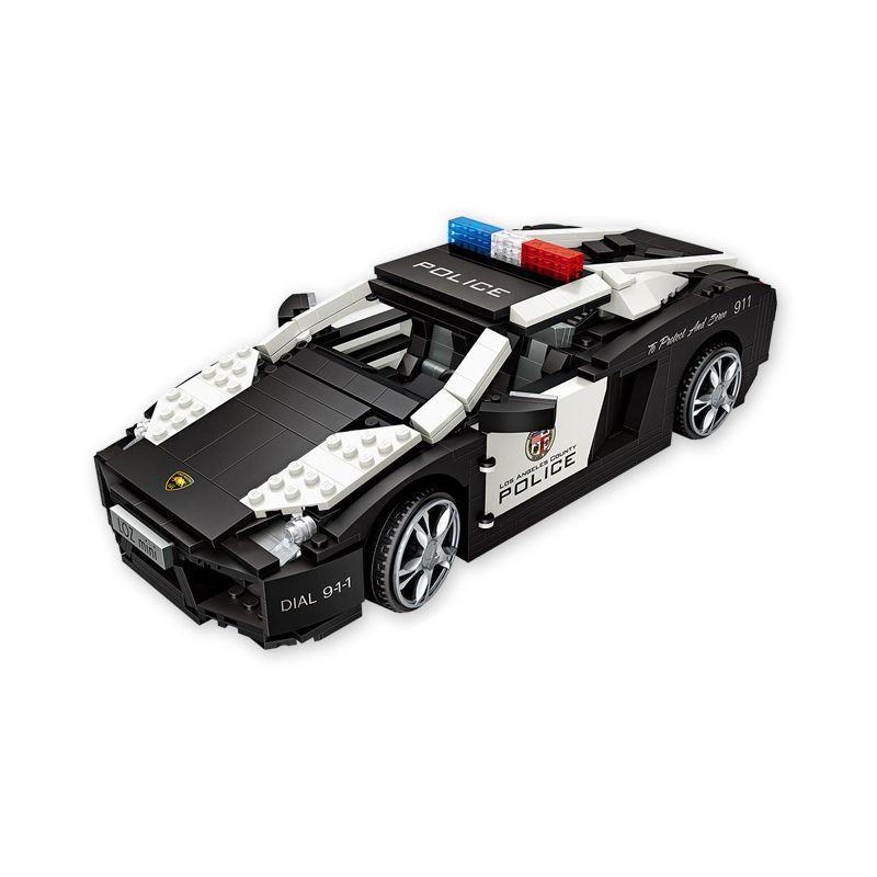 LOZ 1113 non  MÔ HÌNH XE QUAY SỐ-911 tỷ lệ 1:18 bộ đồ chơi xếp lắp ráp ghép mô hình Racers Đua Tốc Độ 1005 khối