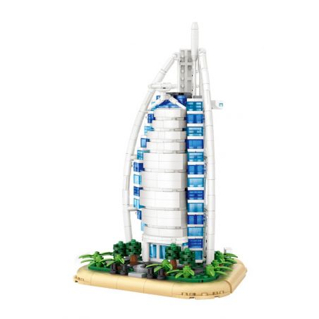 LOZ 1028 non  KHÁCH SẠN THUYỀN BUỒM bộ đồ chơi xếp lắp ráp ghép mô hình Buildings 962 khối