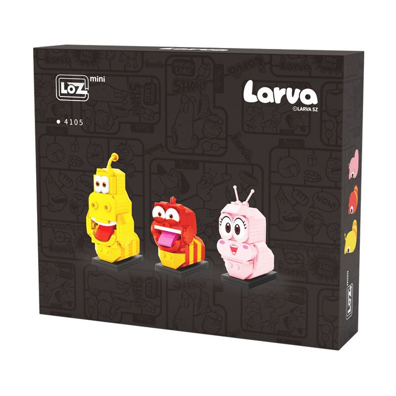 LOZ 4105 non  LỖI VUI NHỘN bộ đồ chơi xếp lắp ráp ghép mô hình Movie & Game LARVA Phim Và Trò Chơi