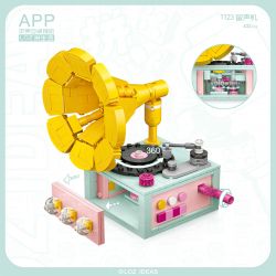 LOZ 1123 non  MÁY QUAY ĐĨA bộ đồ chơi xếp lắp ráp ghép mô hình Creator Sáng Tạo 432 khối