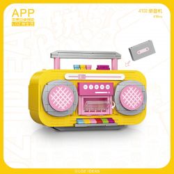 LOZ 1120 4102 non  MÁY GHI ÂM bộ đồ chơi xếp lắp ráp ghép mô hình Creator Sáng Tạo 419 khối