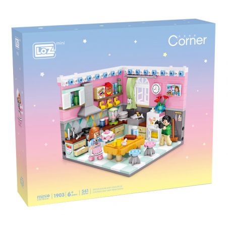 LOZ 1903 non  CẢNH NHÀ BẾP bộ đồ chơi xếp lắp ráp ghép mô hình Creator Sáng Tạo 561 khối