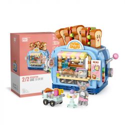 LOZ 1746 non  TIỆM BÁNH MINI STREET VIEW bộ đồ chơi xếp lắp ráp ghép mô hình Mini Modular Đường Phố Thu Nhỏ 567 khối