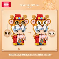 LOZ 1751 non  HỔ VÀ LÀ QIAN DUODUO MẠNH MẼ bộ đồ chơi xếp lắp ráp ghép mô hình Chinese Traditional Festivals Lễ Hội Cổ Truyền 605 khối