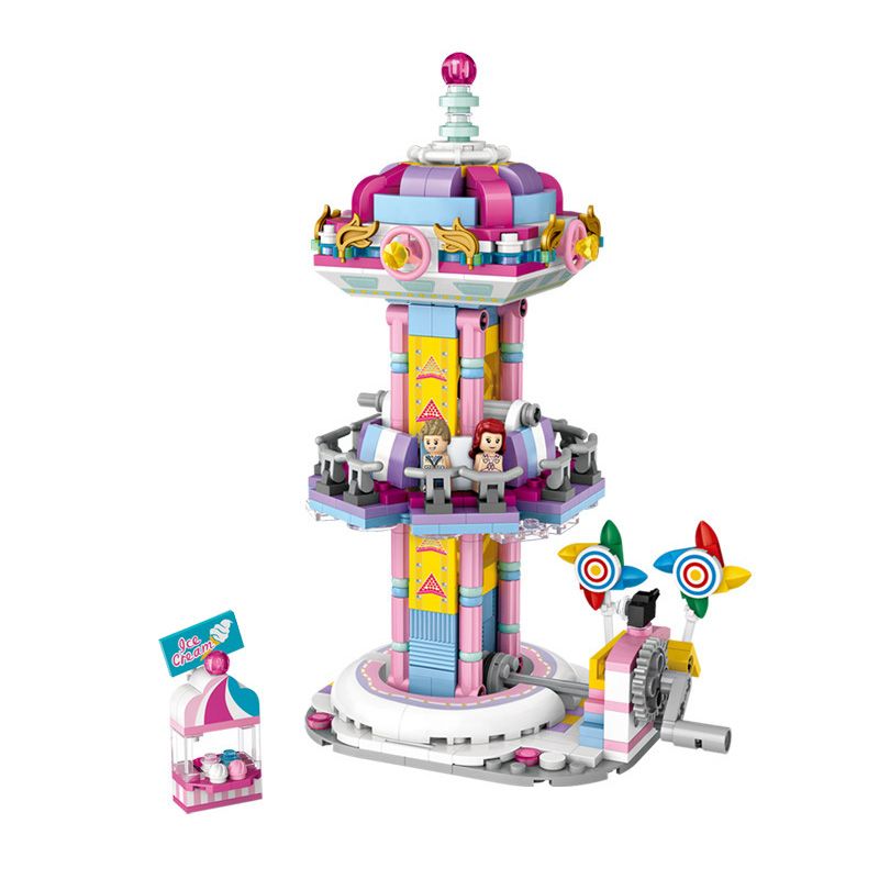 LOZ 1727 non  MÁY NHẢY bộ đồ chơi xếp lắp ráp ghép mô hình City Modern Paradise Thành Phố Thiên Đường Hiện Đại 584 khối