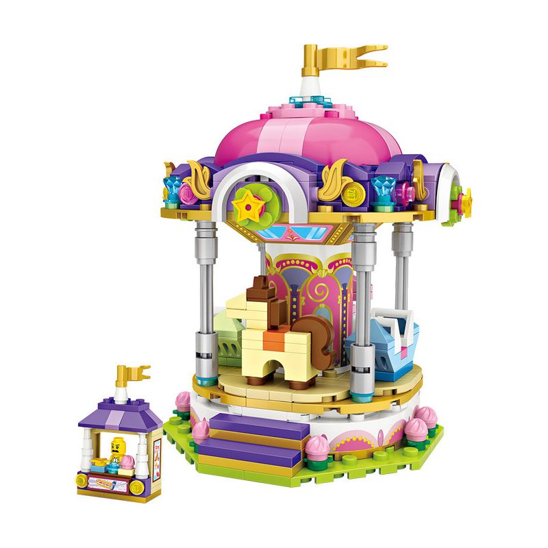 LOZ 1720 non  BĂNG CHUYỀN bộ đồ chơi xếp lắp ráp ghép mô hình City Modern Paradise Thành Phố Thiên Đường Hiện Đại 406 khối