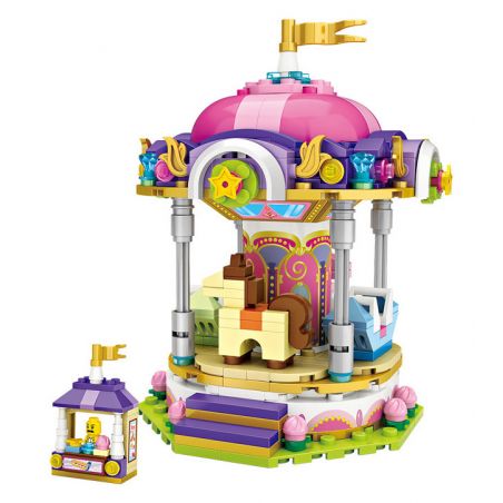 LOZ 1720 non  BĂNG CHUYỀN bộ đồ chơi xếp lắp ráp ghép mô hình City Modern Paradise Thành Phố Thiên Đường Hiện Đại 406 khối