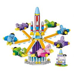 LOZ 1719 non  MÁY BAY QUAY bộ đồ chơi xếp lắp ráp ghép mô hình City Modern Paradise Thành Phố Thiên Đường Hiện Đại 361 khối