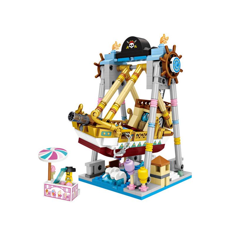 LOZ 1717 non  TÀU CƯỚP BIỂN bộ đồ chơi xếp lắp ráp ghép mô hình City Modern Paradise Thành Phố Thiên Đường Hiện Đại 541 khối