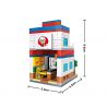LOZ 1605 non  NHÀ HÀNG THỨC ĂN NHANH MINI STREET VIEW bộ đồ chơi xếp lắp ráp ghép mô hình Mini Modular Đường Phố Thu Nhỏ 303 khối