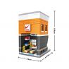 LOZ 1604 non  CỬA HÀNG QUẦN ÁO THỂ THAO MINI STREET VIEW bộ đồ chơi xếp lắp ráp ghép mô hình Mini Modular Đường Phố Thu Nhỏ 316 khối