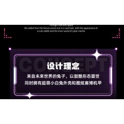 TOP TOY TC1801 1801 non  THỎ PHÁ CÁCH PHỐI CẢNH THÁO DỠ NỬA NGƯỜI TRONG TƯƠNG LAI bộ đồ chơi xếp lắp ráp ghép mô hình Creator Sáng Tạo 1000 khối