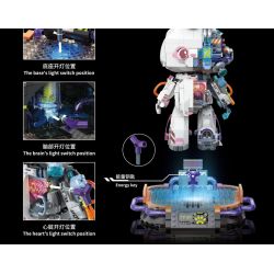 TOP TOY TC1801 1801 non  THỎ PHÁ CÁCH PHỐI CẢNH THÁO DỠ NỬA NGƯỜI TRONG TƯƠNG LAI bộ đồ chơi xếp lắp ráp ghép mô hình Creator Sáng Tạo 1000 khối