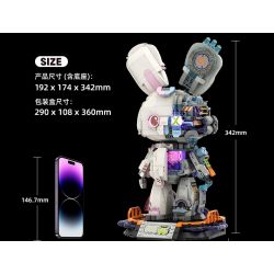 TOP TOY TC1801 1801 non  THỎ PHÁ CÁCH PHỐI CẢNH THÁO DỠ NỬA NGƯỜI TRONG TƯƠNG LAI bộ đồ chơi xếp lắp ráp ghép mô hình Creator Sáng Tạo 1000 khối