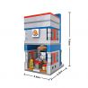LOZ 1602 non  BÁNH MÌ KẸP THỊT MINI CHẾ ĐỘ XEM PHỐ bộ đồ chơi xếp lắp ráp ghép mô hình Mini Modular Đường Phố Thu Nhỏ 307 khối