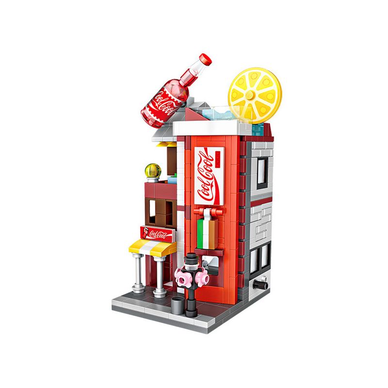 LOZ 1622 non  CỬA HÀNG COCA COLA MINI STREET VIEW bộ đồ chơi xếp lắp ráp ghép mô hình Mini Modular Đường Phố Thu Nhỏ 396 khối