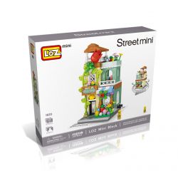 LOZ 1633 non  SHOP HOA MINI STREET VIEW bộ đồ chơi xếp lắp ráp ghép mô hình Mini Modular Đường Phố Thu Nhỏ 378 khối