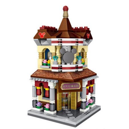 LOZ 1632 non  KHUNG CẢNH ĐƯỜNG PHỐ THEO CHỦ ĐỀ HOẠT HÌNH M STREET SHOPPING GALLERY bộ đồ chơi xếp lắp ráp ghép mô hình 467 khối