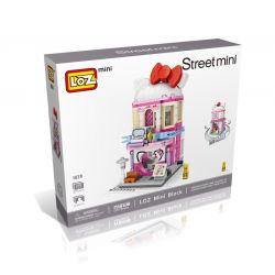 LOZ 1629 non  CHỦ ĐỀ HOẠT HÌNH CỬA HÀNG MỸ PHẨM STREET VIEW bộ đồ chơi xếp lắp ráp ghép mô hình 371 khối