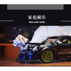 PANBO 7701 non  SIÊU XE MÔ HÌNH PORSCHE tỷ lệ 1:8 bộ đồ chơi xếp lắp ráp ghép mô hình PORSCHE CAYMAN TURBO 2868 khối