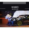 PANBO 7701 non  SIÊU XE MÔ HÌNH PORSCHE tỷ lệ 1:8 bộ đồ chơi xếp lắp ráp ghép mô hình PORSCHE CAYMAN TURBO 2868 khối