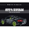 PANBO 7701 non  SIÊU XE MÔ HÌNH PORSCHE tỷ lệ 1:8 bộ đồ chơi xếp lắp ráp ghép mô hình PORSCHE CAYMAN TURBO 2868 khối