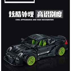 PANBO 7701 non  SIÊU XE MÔ HÌNH PORSCHE tỷ lệ 1:8 bộ đồ chơi xếp lắp ráp ghép mô hình PORSCHE CAYMAN TURBO 2868 khối