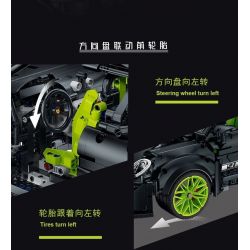 PANBO 7701 non  SIÊU XE MÔ HÌNH PORSCHE tỷ lệ 1:8 bộ đồ chơi xếp lắp ráp ghép mô hình PORSCHE CAYMAN TURBO 2868 khối