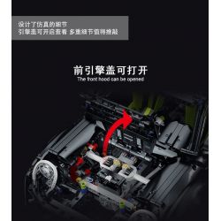 PANBO 7701 non  SIÊU XE MÔ HÌNH PORSCHE tỷ lệ 1:8 bộ đồ chơi xếp lắp ráp ghép mô hình PORSCHE CAYMAN TURBO 2868 khối