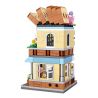 LOZ 1646 non  TIỆM BÁNH MINI STREET VIEW bộ đồ chơi xếp lắp ráp ghép mô hình Mini Modular Đường Phố Thu Nhỏ 397 khối