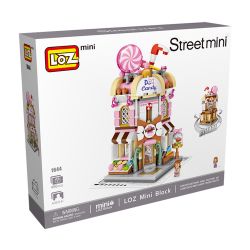 LOZ 1644 non  CỬA HÀNG KẸO MINI STREET VIEW bộ đồ chơi xếp lắp ráp ghép mô hình Mini Modular Đường Phố Thu Nhỏ 456 khối