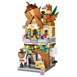 LOZ 1641 non  CỬA HÀNG HẠT DẺ MINI STREET VIEW bộ đồ chơi xếp lắp ráp ghép mô hình Mini Modular Đường Phố Thu Nhỏ 385 khối